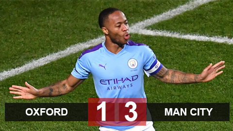 Oxford United 1-3 Man City: Sterling lập cú đúp, Man City nhẹ nhàng vào bán kết Cúp liên đoàn Oxford United 1-3 Man City: Sterling lập cú đúp, Man City nhẹ nhàng vào bán kết Cúp liên đoàn
