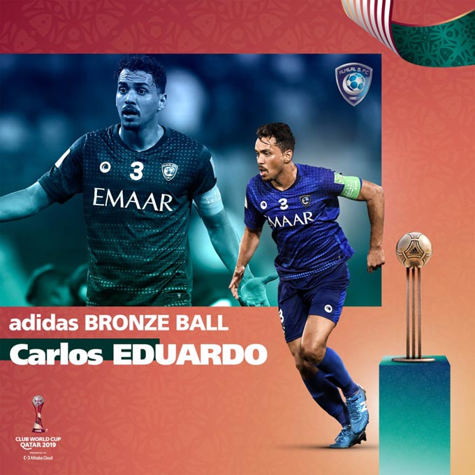 Danh hiệu Quả bóng đồng thuộc về Carlos Eduardo (Al-Hilal)