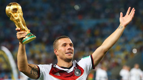 Podolski đã lên đỉnh cao sự nghiệp với chức vô địch World Cup