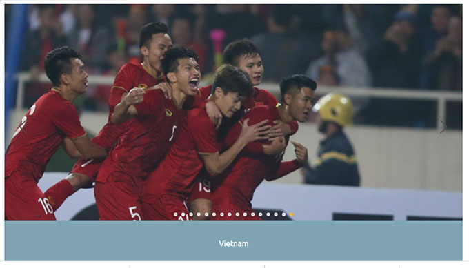 AFC lấy hình ảnh chiến thắng 4-0 trước Thái Lan để giới thiệu về U23 Việt Nam - Ảnh: AFC 