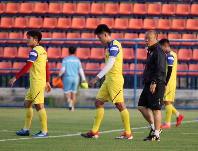 HLV Park Hang Seo và BHL U23 Bahrain yêu cầu giữ bí mật liên quan đến trận giao hữu - Ảnh: VFF 