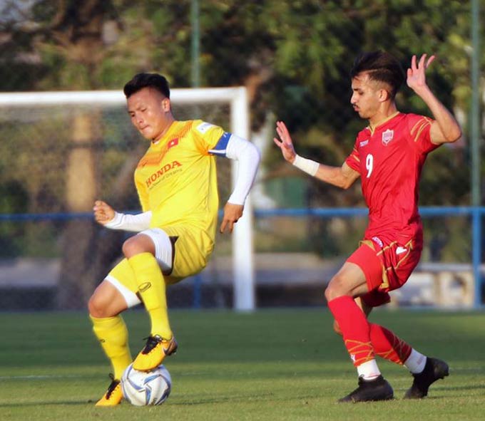 U23 Việt Nam quyết tâm tìm bàn gỡ sau khi thủng lưới liên tiếp 2 lần - Ảnh: VFF 