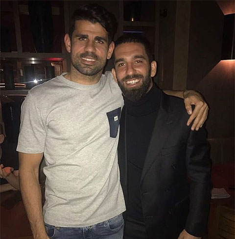 Turan và ông bạn thân "máu chó" Diego Costa ở Aletico Madrid