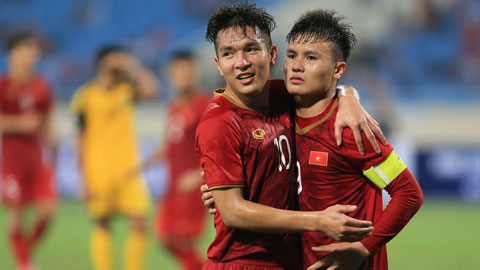 Niềm vui chiến thắng của các cầu thủ U23 Việt Nam