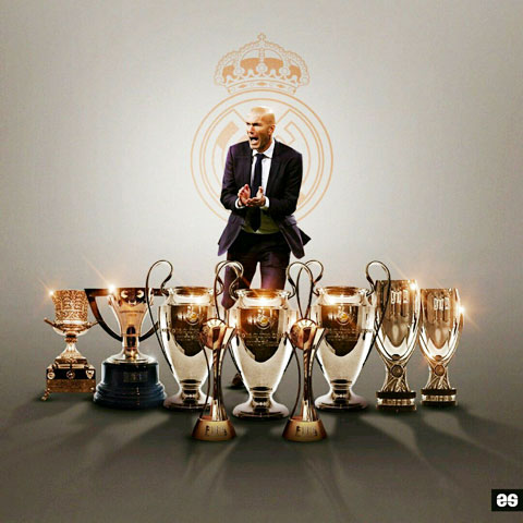 HLV Zidane toàn thắng cả 8 trận chung kết cùng Real Madrid
