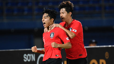 U23 Hàn Quốc đang tràn đầy cơ hội vào tứ kết  	Ảnh: CTV