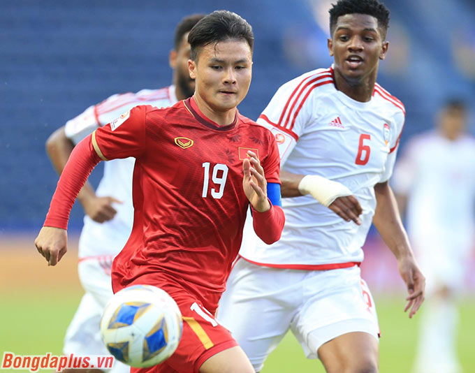 Quang Hải hài lòng với 1 điểm trước U23 UAE - Ảnh: Minh Tuấn 