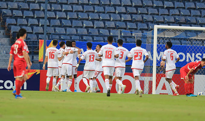 U23 UAE có chiến thắng dễ dàng trước U23 Triều Tiên - Ảnh: Minh Tuấn 