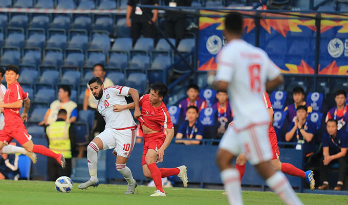 U23 Triều Tiên nhập cuộc đầy tự tin trước U23 UAE - Ảnh: Minh Tuấn 