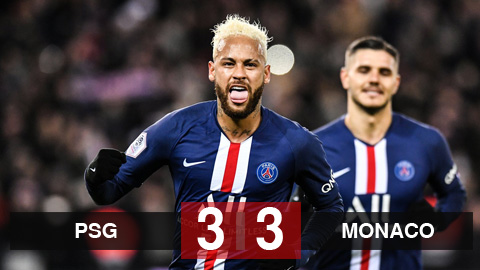 Kết quả PSG 3-3 Monaco: Neymar lập cú đúp, PSG vẫn bị "cướp" chiến thắng Kết quả PSG 3-3 Monaco: Neymar lập cú đúp, PSG vẫn bị "cướp" chiến thắng