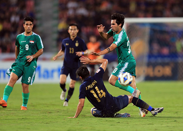 Cầu thủ U23 Iraq đã chơi đầy cố gắng nhưng "thần may mắn" đã không ủng hộ họ
