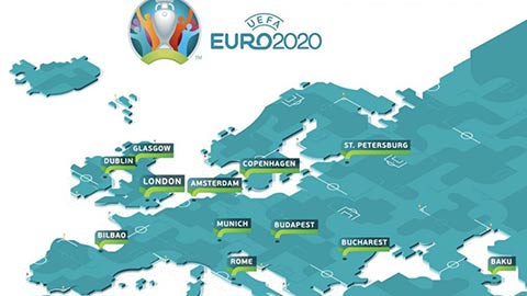 EURO 2020 & trái bóng lăn  qua 12 quốc gia
