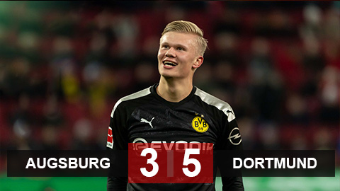Augsburg 3-5 Dortmund: Haaland khởi đầu như mơ ở Dortmund với cú hat-trick được ghi trong 20 phút Augsburg 3-5 Dortmund: Haaland khởi đầu như mơ ở Dortmund với cú hat-trick được ghi trong 20 phút
