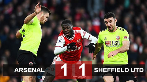 Arsenal 1-1 Sheffield Utd: Vắng Aubameyang, Arsenal sảy chân trước "hiện tượng" Sheffield United Arsenal 1-1 Sheffield Utd: Vắng Aubameyang, Arsenal sảy chân trước "hiện tượng" Sheffield United