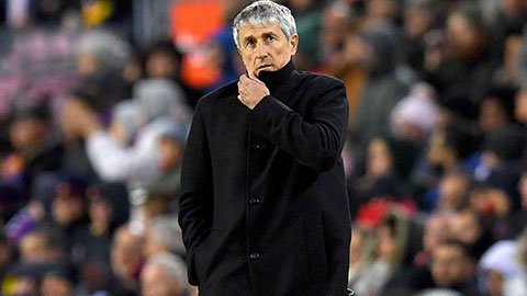 Setien không hài lòng với chiến thắng kịch tính của Barca