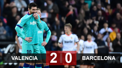 Valencia 2-0 Barca: Bầy dơi phá dớp, Barca nguy cơ bị Real soán ngôi Valencia 2-0 Barca: Bầy dơi phá dớp, Barca nguy cơ bị Real soán ngôi