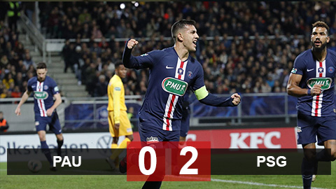 Pau 0-2 PSG: Vắng Neymar, Mbappe, Di Maria, PSG vẫn vào tứ kết cúp quốc gia Pháp Pau 0-2 PSG: Vắng Neymar, Mbappe, Di Maria, PSG vẫn vào tứ kết cúp quốc gia Pháp