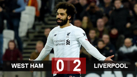 West Ham 0-2 Liverpool: Salah thăng hoa rực rỡ, Liverpool hơn Man City 19 điểm West Ham 0-2 Liverpool: Salah thăng hoa rực rỡ, Liverpool hơn Man City 19 điểm
