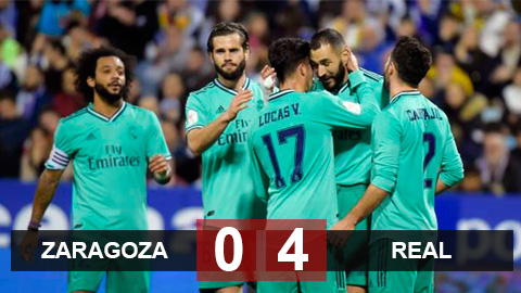 Zaragoza 0-4 Real: Đại thắng đội hạng 2, Real ung dung vào tứ kết Cúp Nhà Vua Zaragoza 0-4 Real: Đại thắng đội hạng 2, Real ung dung vào tứ kết Cúp Nhà Vua