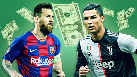 Những cầu thủ hưởng lương cao nhất thế giới: Messi gấp đôi Ronaldo, gấp bốn Mbappe