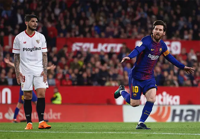 Messi rất có duyên với mành lưới Sevilla