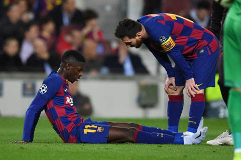 Dembele lỡ tới 63 trận vì chấn thương kể từ khi gia nhập Barca