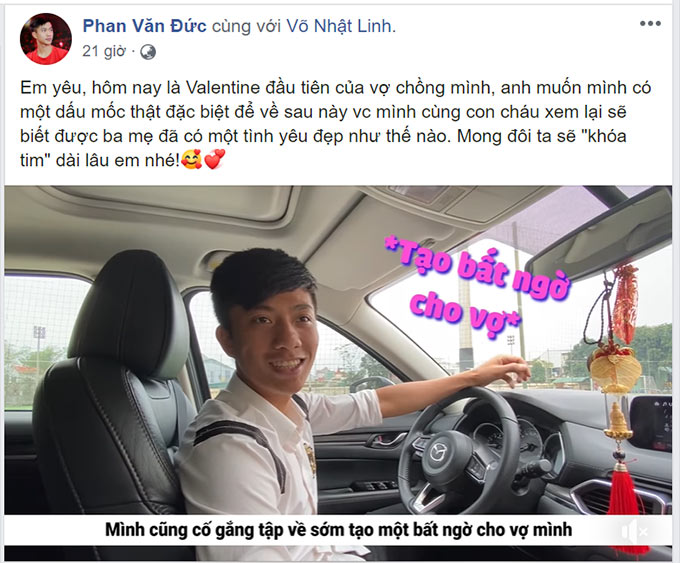 Anh chồng Phan Văn Đức lên kế hoạch gây bất ngờ cho chị vợ Nhật Linh trong ngày lễ tình nhân