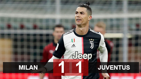 Milan 1-1 Juventus: Ronaldo ghi bàn phút cuối, Juventus thoát thua lượt đi Bán kết Coppa Italia Milan 1-1 Juventus: Ronaldo ghi bàn phút cuối, Juventus thoát thua lượt đi Bán kết Coppa Italia