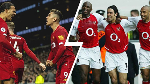 Liverpool hiện giờ chưa sánh được với 'Arsenal bất bại' 2004