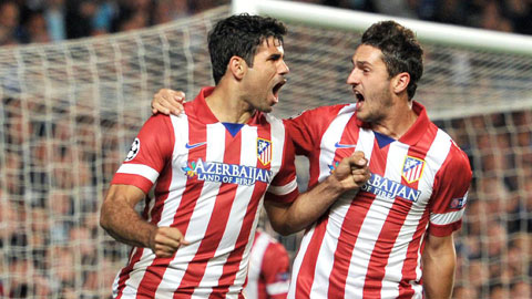 Costa (trái) và Koke đã sẵn sàng nhả đạn giúp Atletico giành chiến thắng trên sân nhà