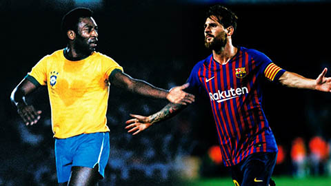 Messi cần thêm 17 bàn thắng nữa để cân bằng thành tích với "Vua bóng đá" Pele Messi cần thêm 17 bàn thắng nữa để cân bằng thành tích với "Vua bóng đá" Pele