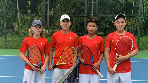 Đội tuyển quần vợt trẻ Việt Nam toàn thắng ngày thứ hai liên tiếp