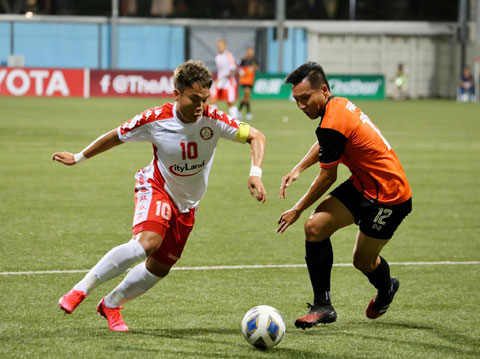 Phi Sơn (trái) và TP.HCM đã có 2 trận tại AFC Cup để làm nóng cho V.League	Ảnh: TP.HCM FC