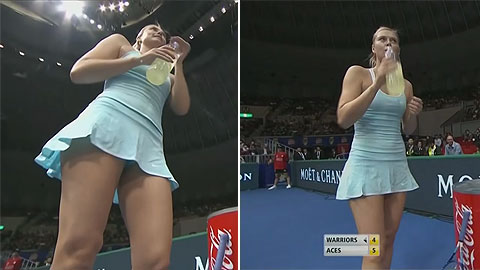 Sharapova suýt 'nổi đóa' vì bị quay lén chỗ hiểm