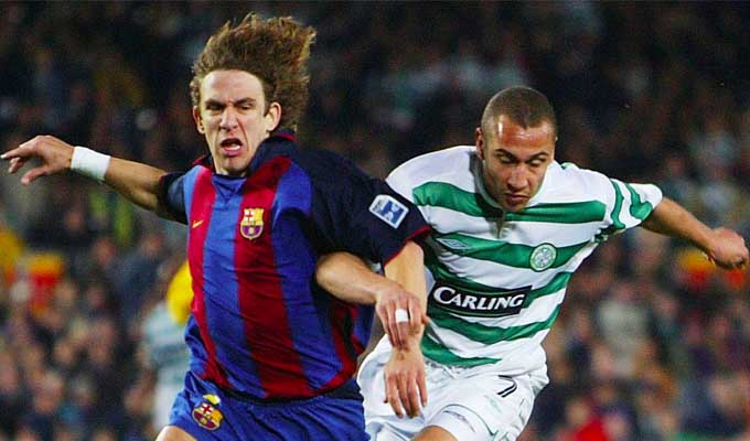 Larsson cùng Celtic đối đầu Barcelona