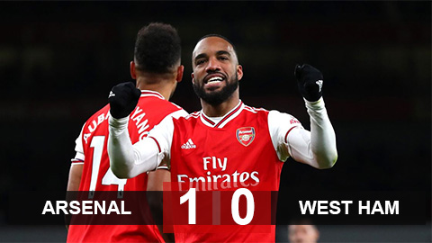 Kết quả Arsenal 1-0 West Ham: VAR giúp Pháo thủ đút túi 3 điểm