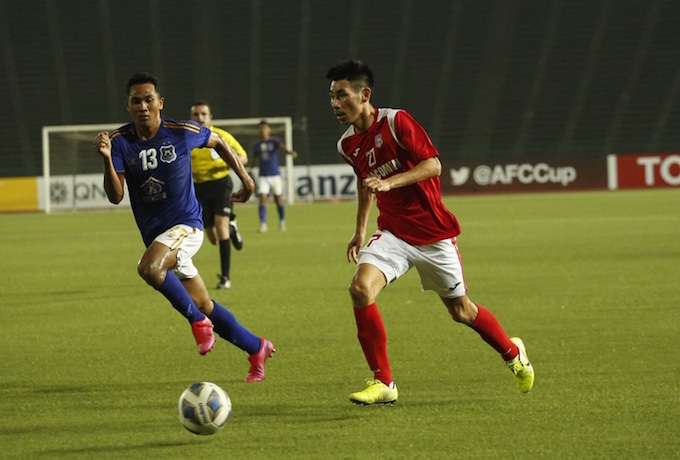 Quách Tân (27) cầu thủ chơi rất ấn tượng trong màu áo Than Quảng Ninh. Ảnh: Tiến Thành