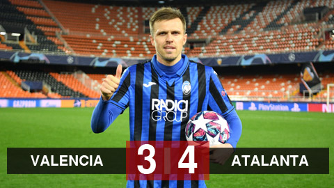 Valencia 3-4 Atalanta (chung cuộc 4-8): Ilicic lập poker, Atalanta lần đầu vào tứ kết Champions League Valencia 3-4 Atalanta (chung cuộc 4-8): Ilicic lập poker, Atalanta lần đầu vào tứ kết Champions League
