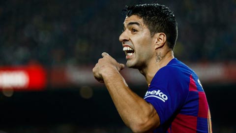 Nhờ hoãn đá, Suarez có thể thành vũ khí bí mật của Barca