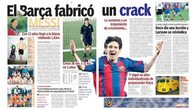 Messi xuất hiện trên tờ báo Marca