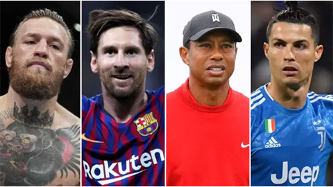 Messi, Ronaldo, Neymar dẫn đầu top 50 VĐV kiếm tiền tốt nhất năm 2019