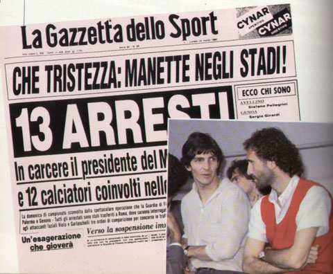 Báo chí đưa tin Albertosi và Rossi bị bắt vì tham gia đường dây dàn xếp tỷ số  của Cruciani - Trinca