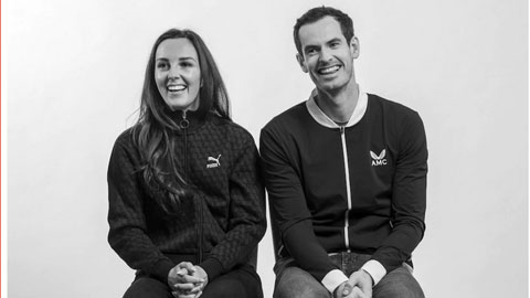 Andy Murray và nữ cầu thủ Caroline Weir