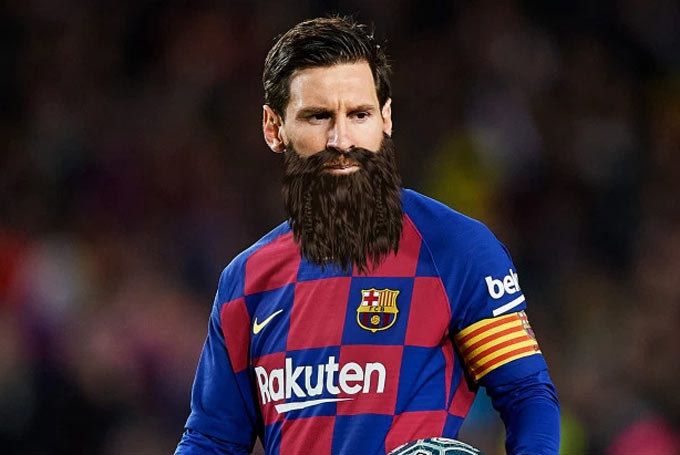 Trông Lionel Messi như một chiến binh Viking thực thụ với bộ râu ấn tượng