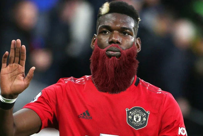 Paul Pogba có khi sẽ nhuộm đỏ cả bộ râu của mình