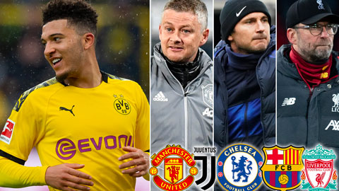Jadon Sancho đứng giữa ngã tư M.U, Liverpool, Barca & Juventus Jadon Sancho đứng giữa ngã tư M.U, Liverpool, Barca & Juventus