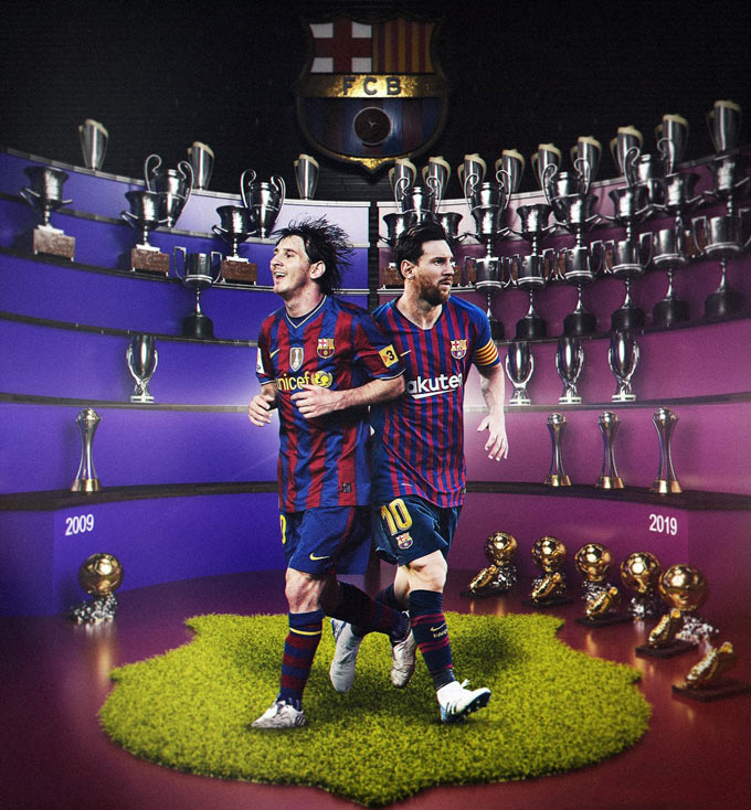 Messi sở hữu bộ sưu tập danh hiệu đồ sộ