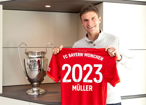 Suốt 12 năm qua, Thomas Mueller chỉ khoác áo một CLB duy nhất, đó là Bayern và anh vừa kéo dài hợp đồng với đội bóng đến 2023