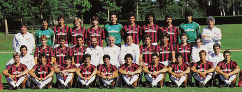 BHL và đội hình AC Milan ở mùa giải 1987/88