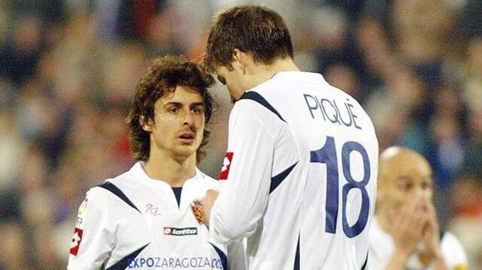 Pablo Aimar và Gerard Pique: Cùng thi đấu cho Real Zaragoza từ 2006 tới 2007